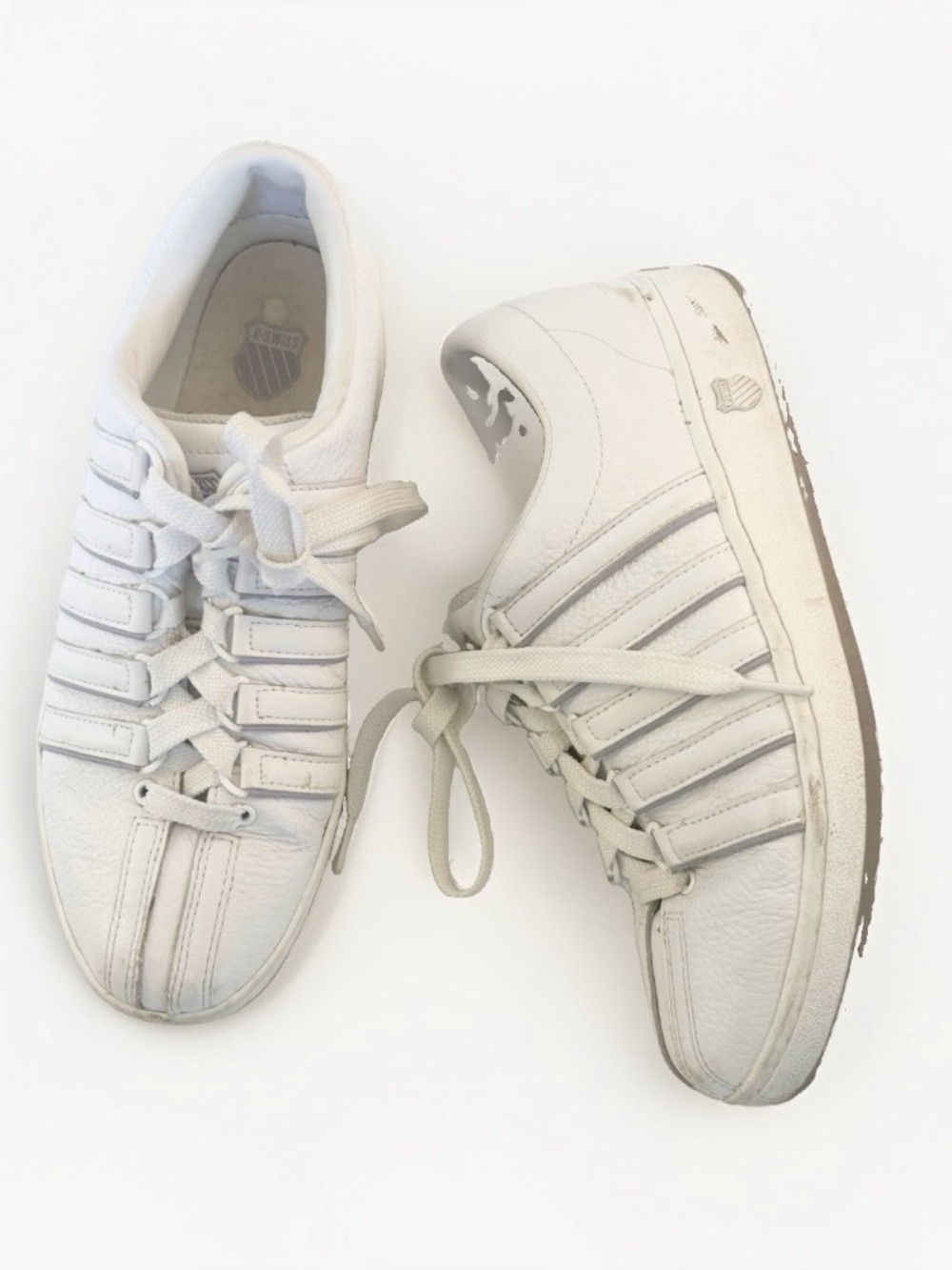 K Swiss women’s White Leather Casual Sneakers